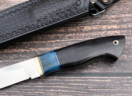 Нож "Глухарь": сталь - Bohler М390; рукоять - карельская береза - формовочные ножны