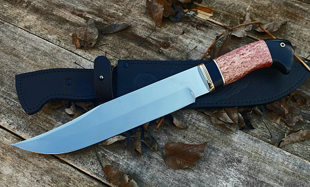 Нож «Аллигатор»: сталь - Bohler М390; рукоять - карельская береза