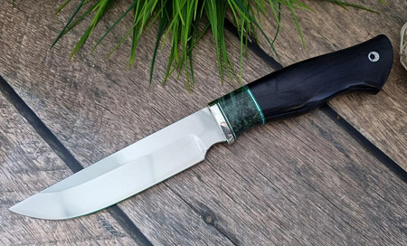 Нож "Енот": сталь - Bohler М390; рукоять - карельская береза, черный граб