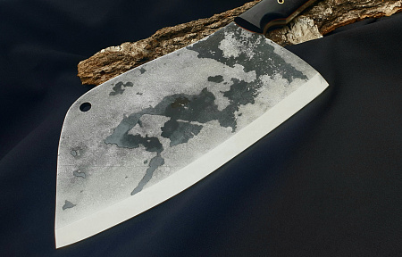 Тяпка большая 2: сталь кованая N690 - рукоять черный граб