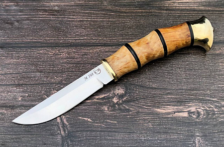 Нож "Сампи-бамбук": сталь - Bohler М398; рукоять - карельская береза